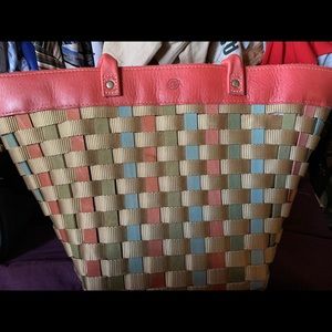 Longaberger purse/ tote bag with zipper